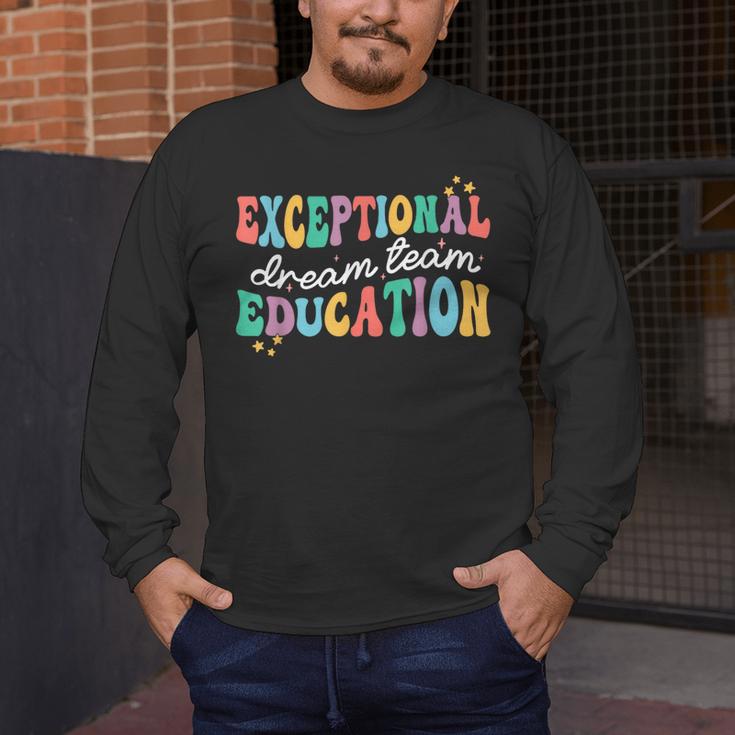 Exceptional Education Dream Team SPED ESE Teacher Autism Men's Long Sleeve T-Shirt, funny design