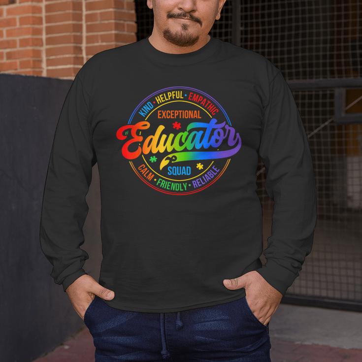 Exceptional Educator Squad Special Education Teacher Autism Men's Long Sleeve T-Shirt, funny design Exceptional Educator Squad Special Education Teacher Autism Men's Long Sleeve T-Shirt, funny design