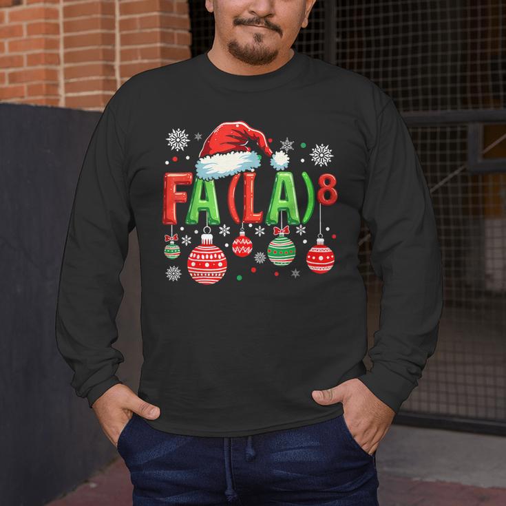FA LA 8 Christmas Santa FA La Math Teacher Student Men's Long Sleeve T-Shirt, funny design FA LA 8 Christmas Santa FA La Math Teacher Student Men's Long Sleeve T-Shirt, funny design