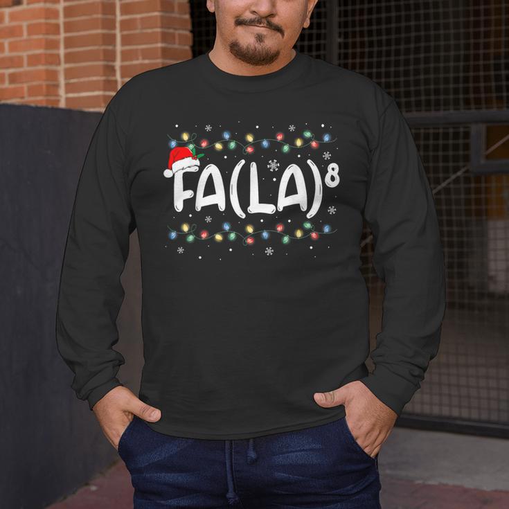 FA LA8 Christmas Santa Fa La Math Teacher Men Women Men's Long Sleeve T-Shirt, funny design FA LA8 Christmas Santa Fa La Math Teacher Men Women Men's Long Sleeve T-Shirt, funny design
