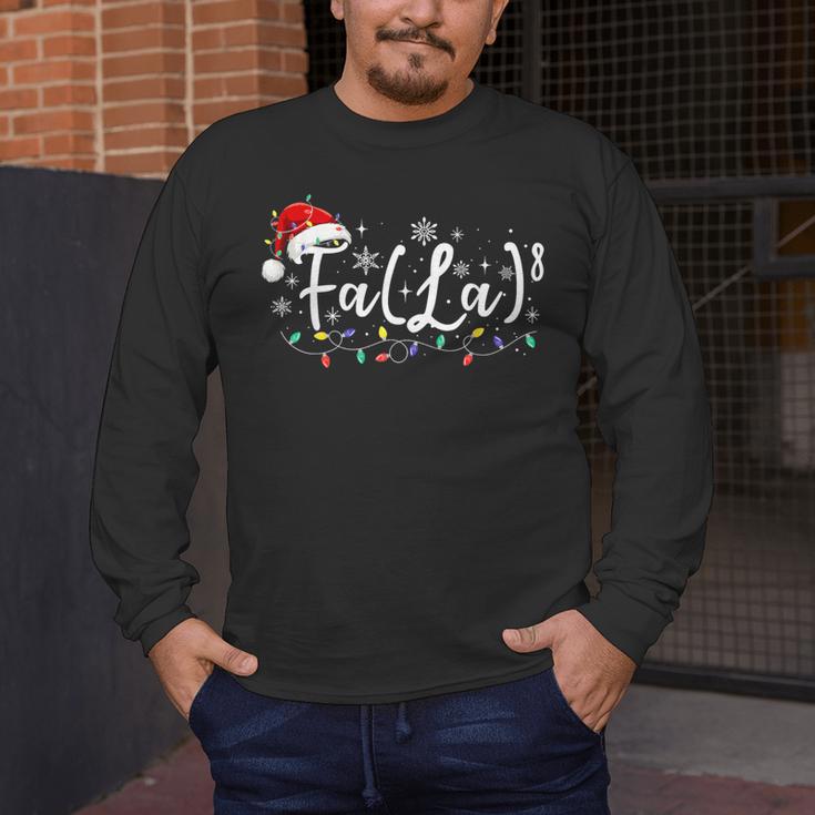 FA LA8 Christmas Santa Fa La Math Teacher Student Men's Long Sleeve T-Shirt, funny design