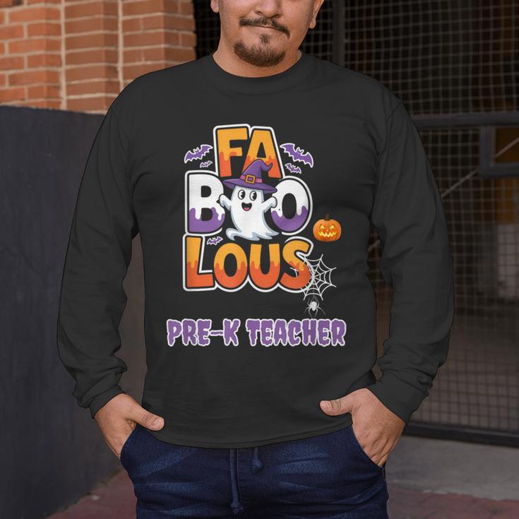Fabulous Pre-K Teacher Halloween Costume Classroom Outfit Men's Long Sleeve T-Shirt, funny design Fabulous Pre-K Teacher Halloween Costume Classroom Outfit Men's Long Sleeve T-Shirt, funny design