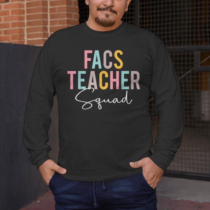 FACS Teacher Squad Colorful Appreciation Day Back To School Men Women Girls Kids Men's Long Sleeve T-Shirt, funny design