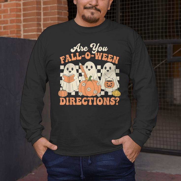Are You Fall O Ween Directions Halloween Teacher Men's Long Sleeve T-Shirt, funny design Are You Fall O Ween Directions Halloween Teacher Men's Long Sleeve T-Shirt, funny design