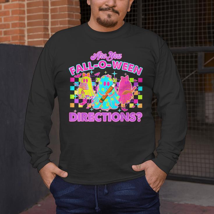 Are You Fall-O-Ween Directions Teacher Ghost Halloween Men's Long Sleeve T-Shirt, funny design Are You Fall-O-Ween Directions Teacher Ghost Halloween Men's Long Sleeve T-Shirt, funny design