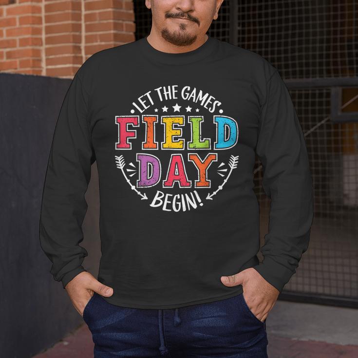 Field Day 2024 Let The Games Begin Teacher Kids Girls Boys Men's Long Sleeve T-Shirt, funny design Field Day 2024 Let The Games Begin Teacher Kids Girls Boys Men's Long Sleeve T-Shirt, funny design