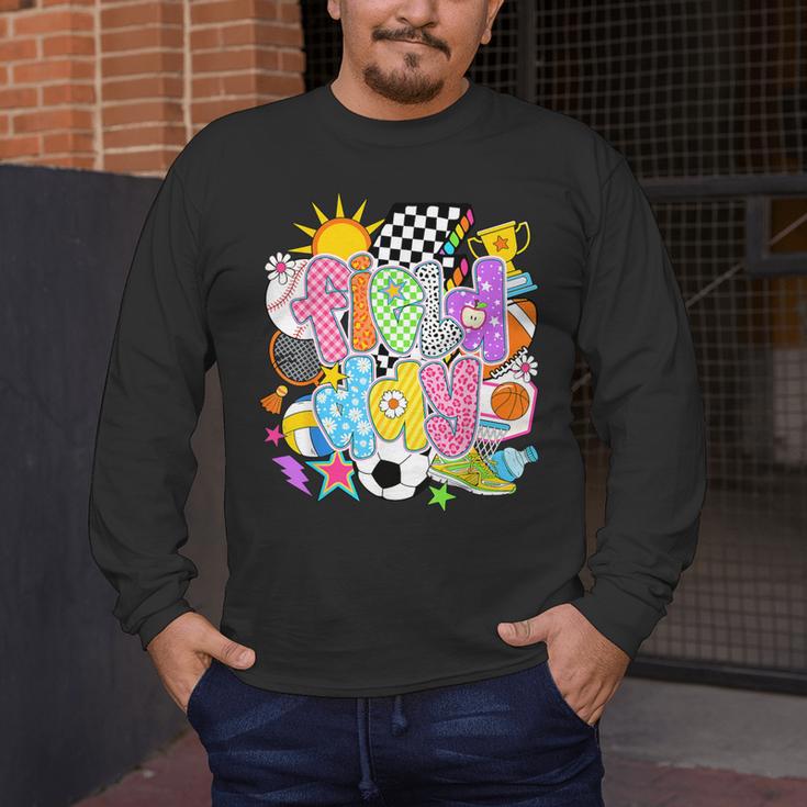 Field Day Fun Day Let The Games Begin Field Trip Teacher Kid Men's Long Sleeve T-Shirt, funny design Field Day Fun Day Let The Games Begin Field Trip Teacher Kid Men's Long Sleeve T-Shirt, funny design