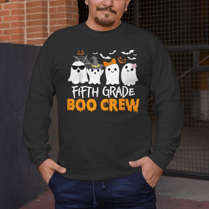 Fifth Grade Boo Crew Halloween Teacher Costume Men's Long Sleeve T-Shirt, funny design