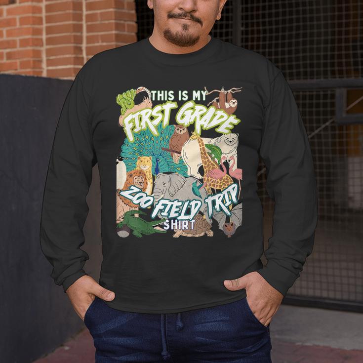 First Grade Zoo Field Trip Matching Student Teacher Class Men's Long Sleeve T-Shirt, funny design First Grade Zoo Field Trip Matching Student Teacher Class Men's Long Sleeve T-Shirt, funny design