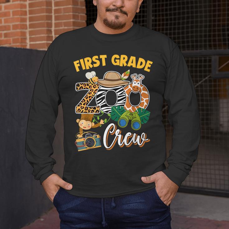 First Grade Zoo Field Trip Squad Matching Teacher Students Men's Long Sleeve T-Shirt, funny design First Grade Zoo Field Trip Squad Matching Teacher Students Men's Long Sleeve T-Shirt, funny design