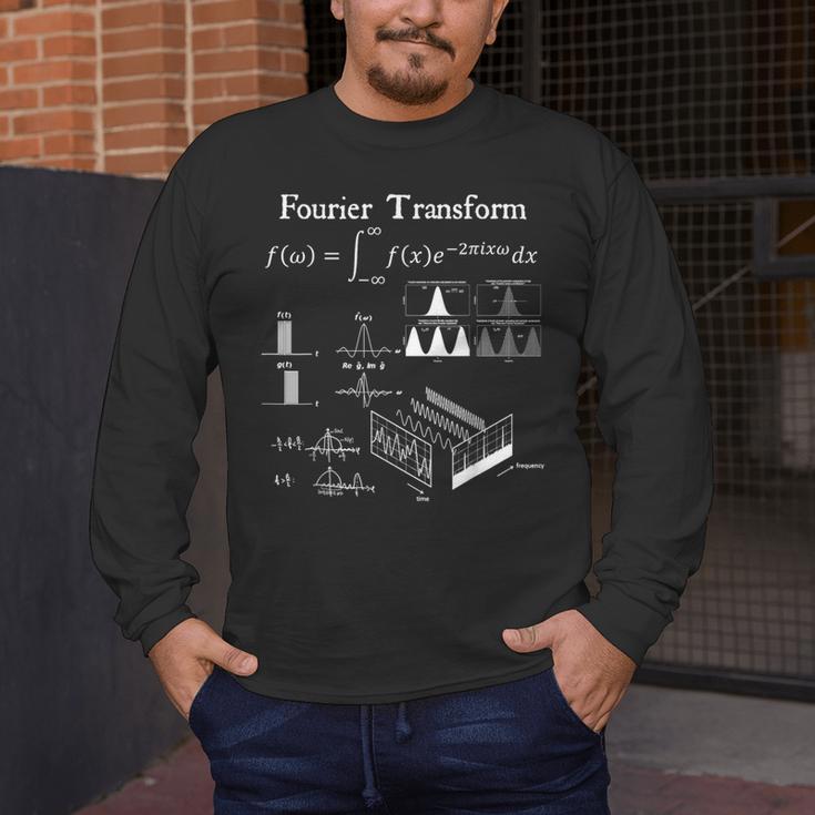 Fourier Transform Signal Science Math Teacher Nerdy Men's Long Sleeve T-Shirt, funny design