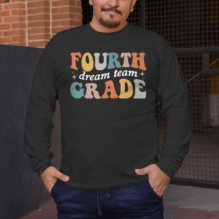 Fourth Grade Dream Team 4th Grade Teacher Back To School Men's Long Sleeve T-Shirt, funny design Fourth Grade Dream Team 4th Grade Teacher Back To School Men's Long Sleeve T-Shirt, funny design