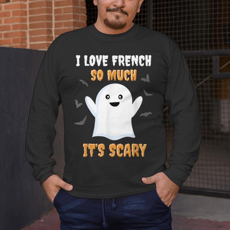 French Teacher Halloween French Class School Men's Long Sleeve T-Shirt, funny design French Teacher Halloween French Class School Men's Long Sleeve T-Shirt, funny design