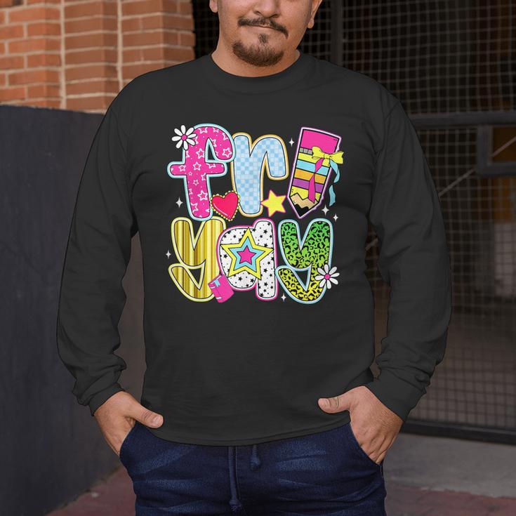 Fri-Yay Happy Friday Weekend Teacher Back To School Men's Long Sleeve T-Shirt, funny design Fri-Yay Happy Friday Weekend Teacher Back To School Men's Long Sleeve T-Shirt, funny design