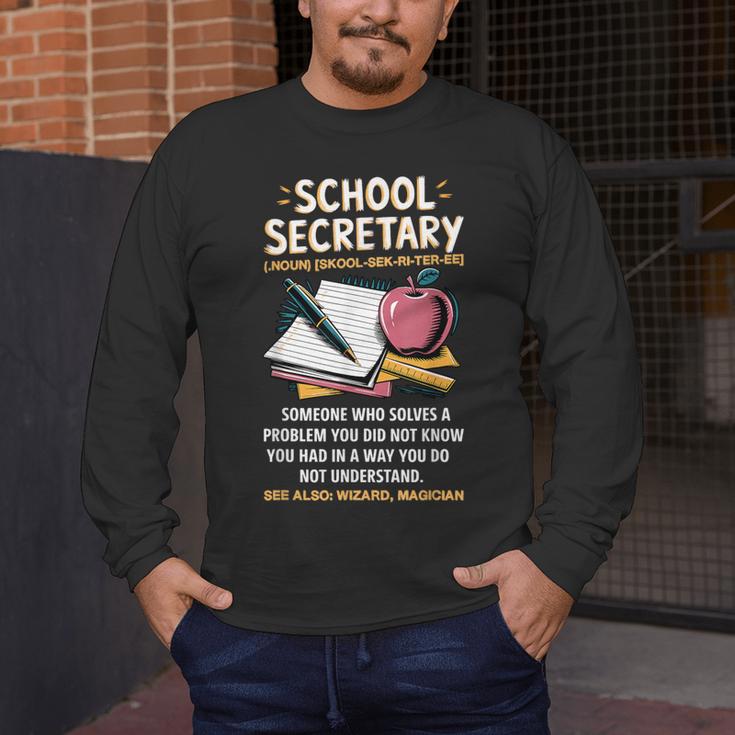 Front Office Teacher Admin Meaning School Secretary Men's Long Sleeve T-Shirt, funny design Front Office Teacher Admin Meaning School Secretary Men's Long Sleeve T-Shirt, funny design