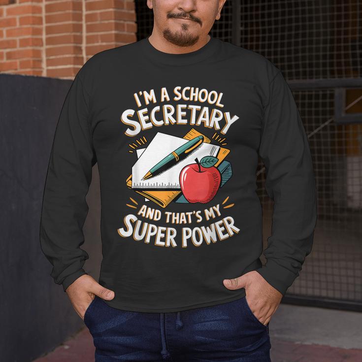 Front Office Teacher Admin Mother I'm A School Secretary Men's Long Sleeve T-Shirt, funny design