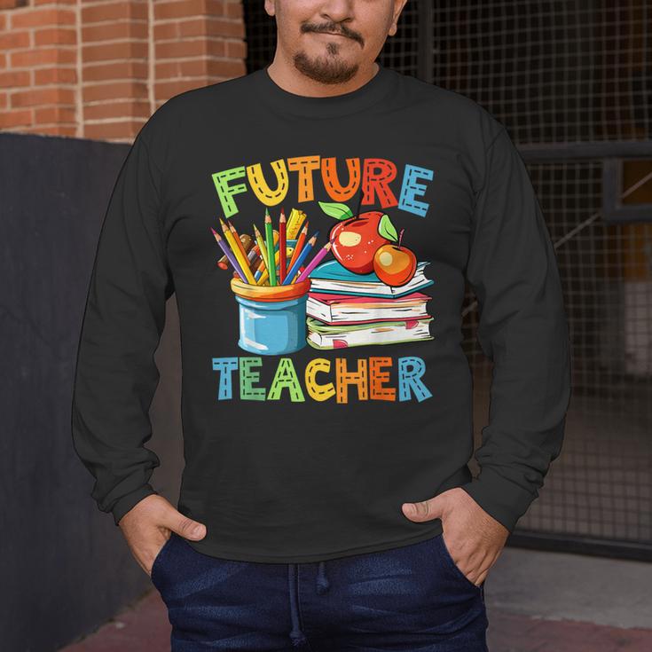 Future Teacher Costume For Kids Back To School Boy Girl Men's Long Sleeve T-Shirt, funny design