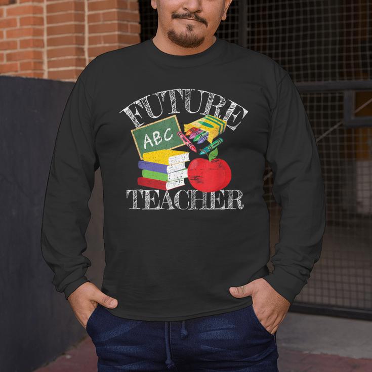 Future Teacher Costume Tee For Men Women Adults And Kids Men's Long Sleeve T-Shirt, funny design Future Teacher Costume Tee For Men Women Adults And Kids Men's Long Sleeve T-Shirt, funny design