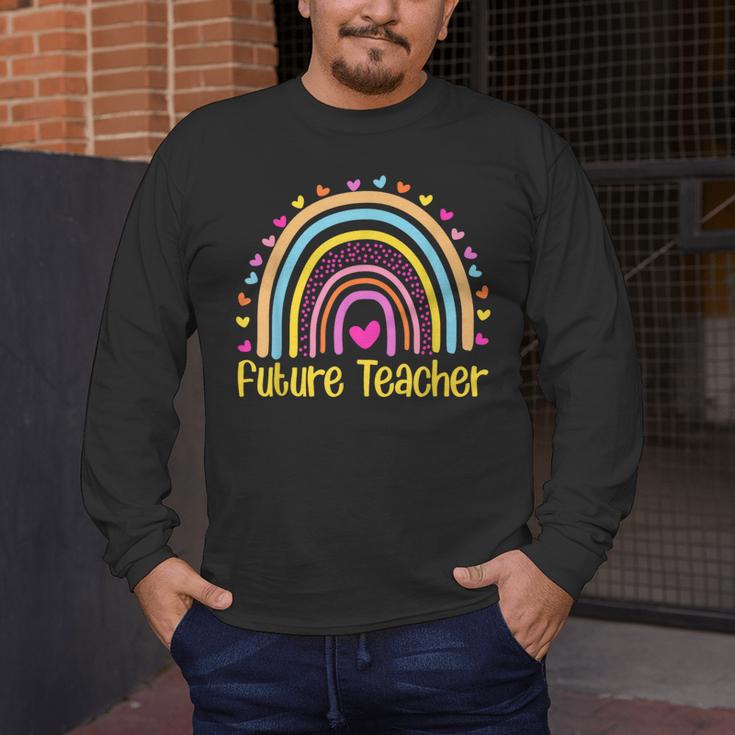 Future Teacher Rainbow Men's Long Sleeve T-Shirt, funny design Future Teacher Rainbow Men's Long Sleeve T-Shirt, funny design