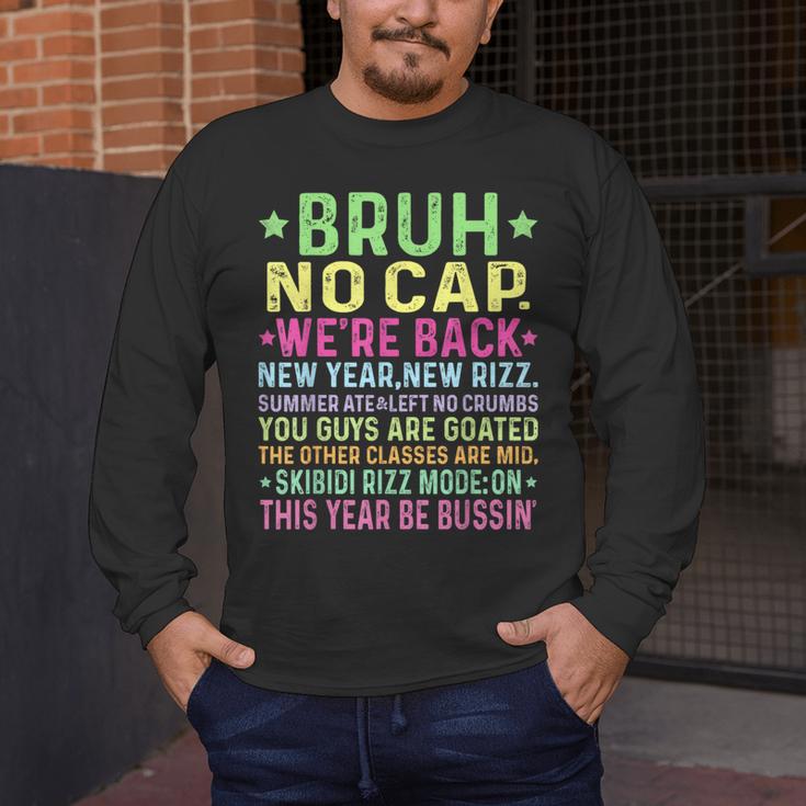 Gen A Slang Teachers Happy 1st Day Of School 2025 Students Men's Long Sleeve T-Shirt, funny design