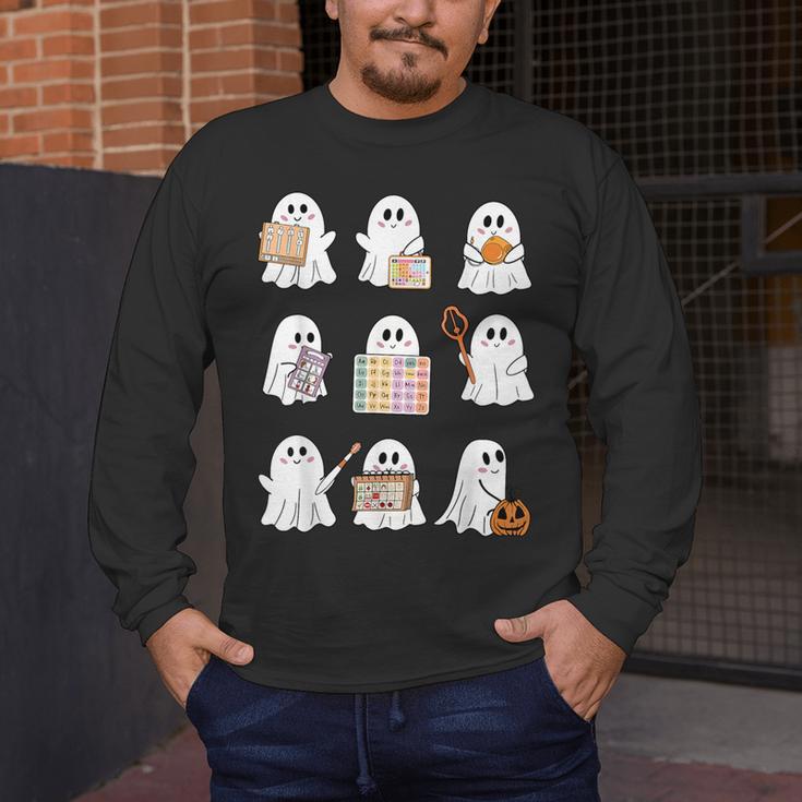 Ghost Speech Therapy Teacher Spooky Season Halloween Men's Long Sleeve T-Shirt, funny design