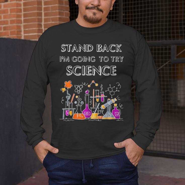 Going To Try Science Geek Nerd Tee Teacher STEM Men's Long Sleeve T-Shirt, funny design