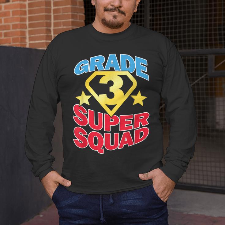 Grade 3 Super Squad Superhero Teacher Team Men Women Girls Kids Men's Long Sleeve T-Shirt, funny design Grade 3 Super Squad Superhero Teacher Team Men Women Girls Kids Men's Long Sleeve T-Shirt, funny design
