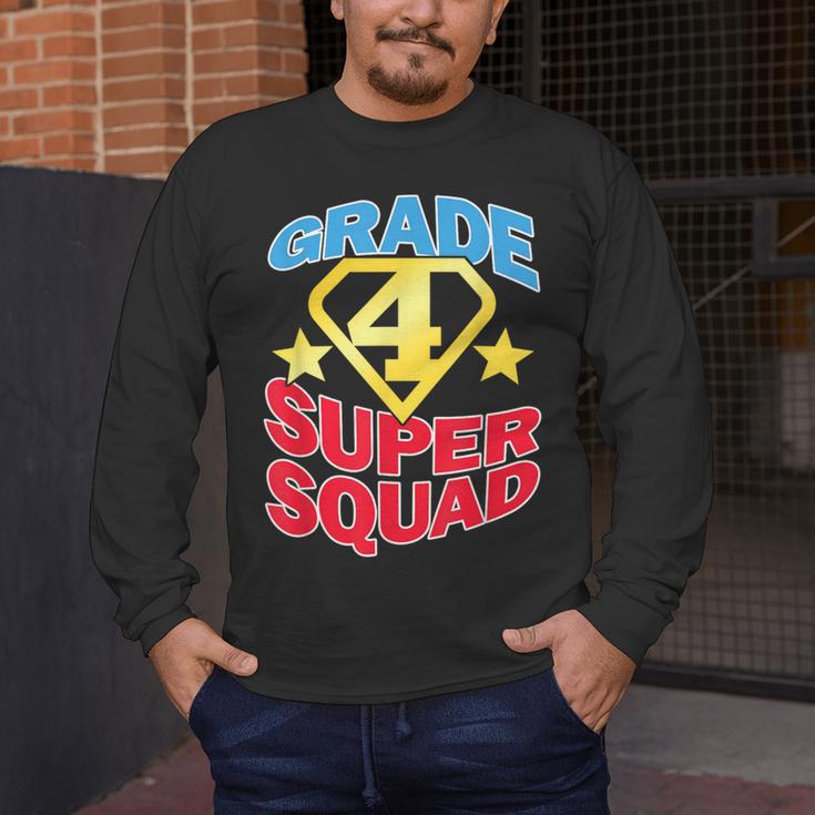 Grade 4 Super Squad Superhero Teacher Team Men's Long Sleeve T-Shirt, funny design Grade 4 Super Squad Superhero Teacher Team Men's Long Sleeve T-Shirt, funny design