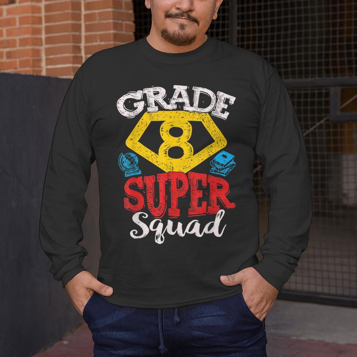 Grade 8 Super Squad Superhero Teacher Team Men's Long Sleeve T-Shirt, funny design Grade 8 Super Squad Superhero Teacher Team Men's Long Sleeve T-Shirt, funny design