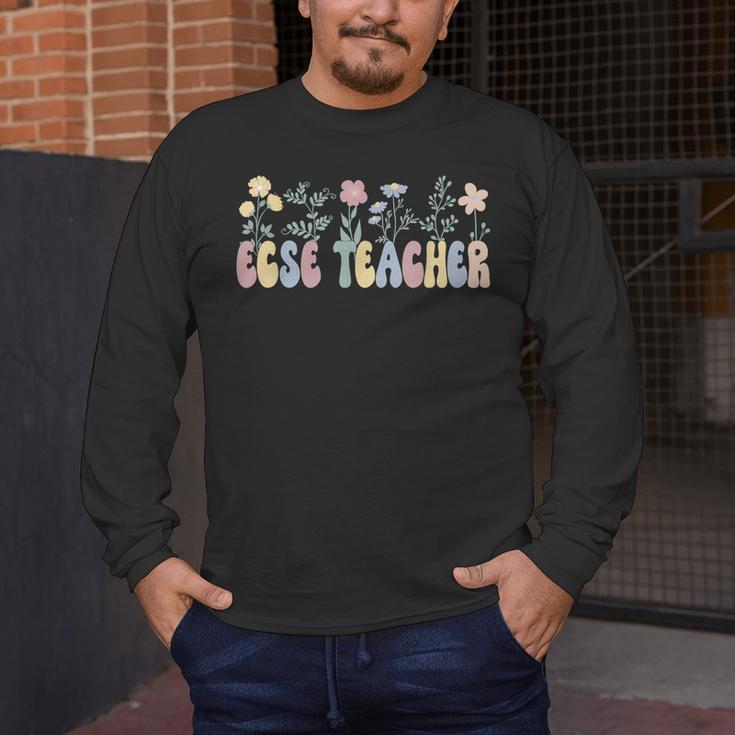 Groovy ECSE Early Childhood Special Education Teacher Men's Long Sleeve T-Shirt, funny design