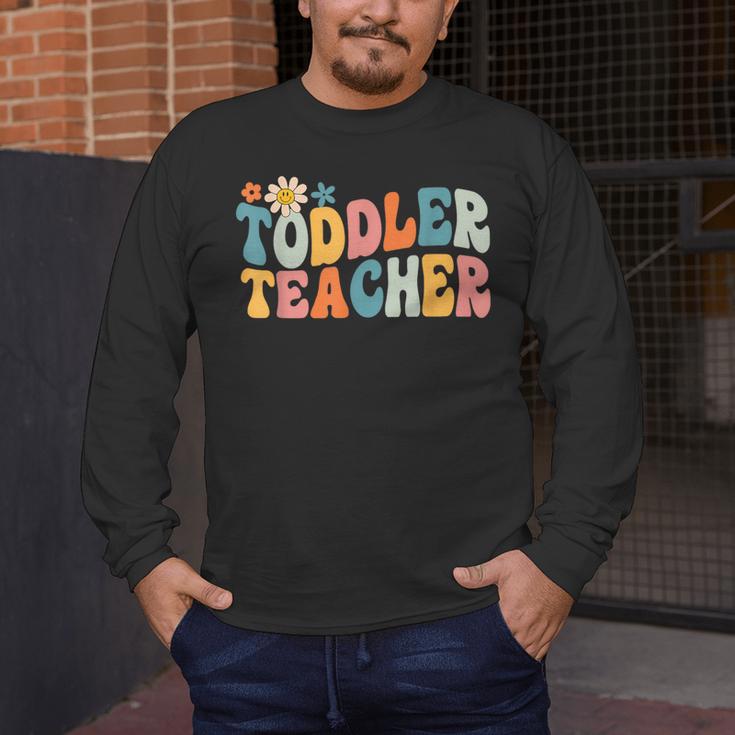 Groovy Toddler Teacher Appreciation Back To School Men's Long Sleeve T-Shirt, funny design Groovy Toddler Teacher Appreciation Back To School Men's Long Sleeve T-Shirt, funny design