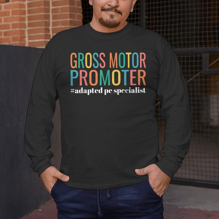 Gross Motor Promoter Adapted PE Specialist PE Teacher Art Men's Long Sleeve T-Shirt, funny design Gross Motor Promoter Adapted PE Specialist PE Teacher Art Men's Long Sleeve T-Shirt, funny design