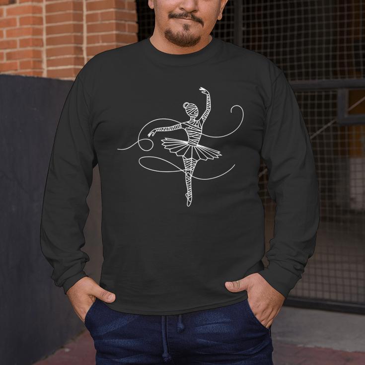 Halloween Ballet Mummy Ballerina Spooky Dance Teacher Women Men's Long Sleeve T-Shirt, funny design