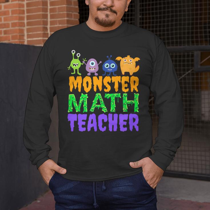 Halloween Monster Math Teacher Men Women Men's Long Sleeve T-Shirt, funny design Halloween Monster Math Teacher Men Women Men's Long Sleeve T-Shirt, funny design