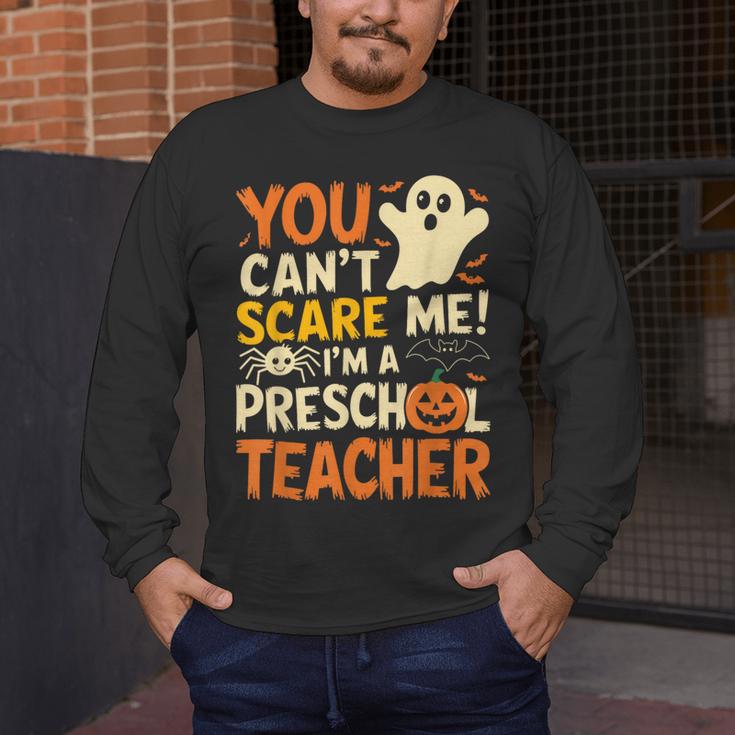 Halloween Preschool Teacher You Can't Scare Me Im A Teacher Men's Long Sleeve T-Shirt, funny design Halloween Preschool Teacher You Can't Scare Me Im A Teacher Men's Long Sleeve T-Shirt, funny design