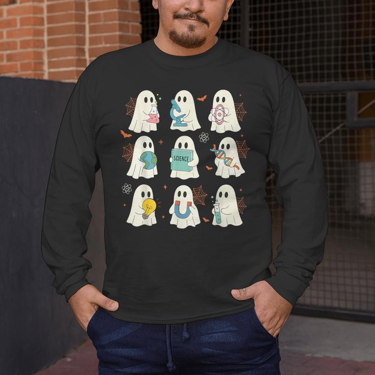 Halloween Science Teacher Student Ghost Laboratory Men Women Men's Long Sleeve T-Shirt, funny design Halloween Science Teacher Student Ghost Laboratory Men Women Men's Long Sleeve T-Shirt, funny design