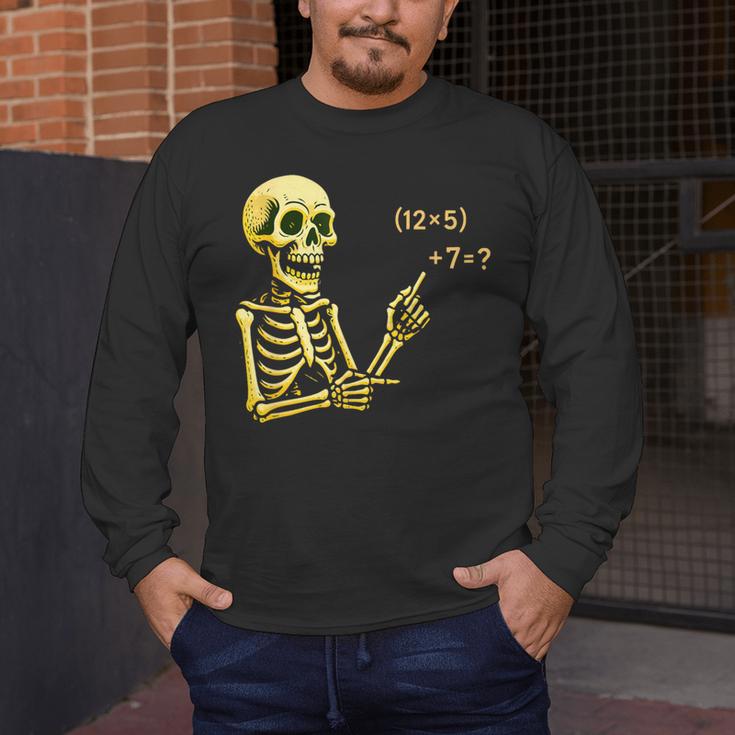 Halloween Teacher Six Seven 6 7 Skeleton Spooky Costume Men's Long Sleeve T-Shirt, funny design Halloween Teacher Six Seven 6 7 Skeleton Spooky Costume Men's Long Sleeve T-Shirt, funny design