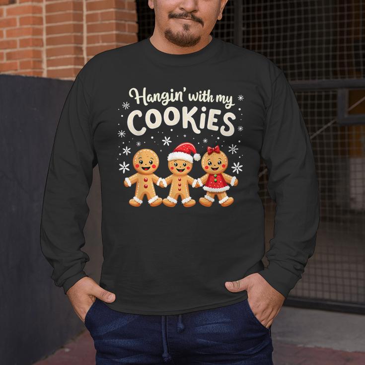 Hangin With My Cookies Gingerbread Christmas Teacher Men's Long Sleeve T-Shirt, funny design Hangin With My Cookies Gingerbread Christmas Teacher Men's Long Sleeve T-Shirt, funny design