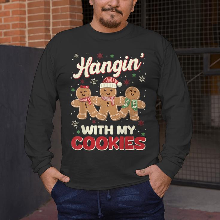 Hangin With My Cookies Gingerbread Man Xmas Teacher Men's Long Sleeve T-Shirt, funny design Hangin With My Cookies Gingerbread Man Xmas Teacher Men's Long Sleeve T-Shirt, funny design