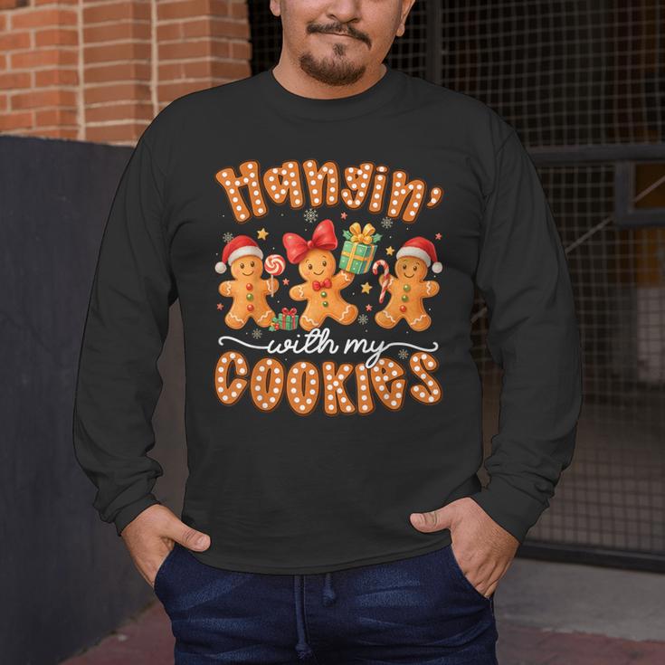 Hangin With My Cookies Gingerbread Men Women Xmas Teacher Men's Long Sleeve T-Shirt, funny design Hangin With My Cookies Gingerbread Men Women Xmas Teacher Men's Long Sleeve T-Shirt, funny design