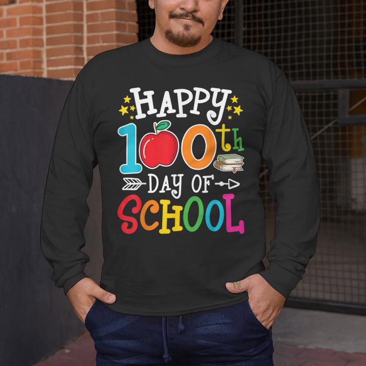 Happy 100th Day Of School Teachers 100 Days Of School Kids Men's Long Sleeve T-Shirt, funny design Happy 100th Day Of School Teachers 100 Days Of School Kids Men's Long Sleeve T-Shirt, funny design