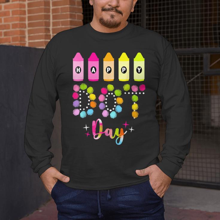 Happy Dot Day 2025 Teacher Kids Girls Colorful Polka Dot Day Men's Long Sleeve T-Shirt, funny design Happy Dot Day 2025 Teacher Kids Girls Colorful Polka Dot Day Men's Long Sleeve T-Shirt, funny design