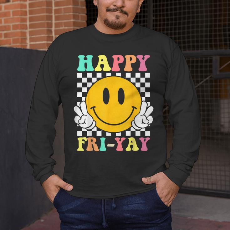 Happy Fri-Yay Teacher Friday Weekend School Men's Long Sleeve T-Shirt, funny design