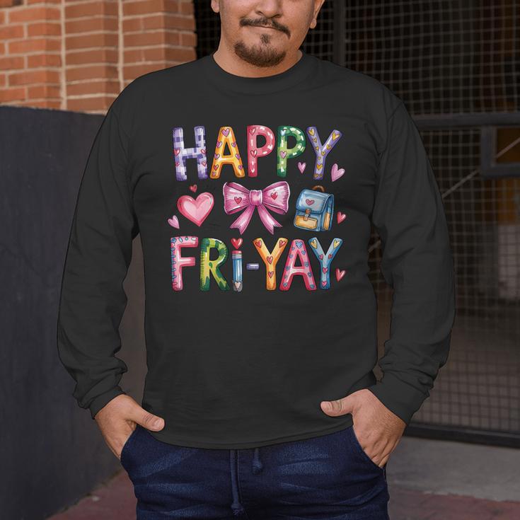 Happy Fri-Yay Teacher Fry Yay Friday Weekend Cute Fri-Yay Men's Long Sleeve T-Shirt, funny design Happy Fri-Yay Teacher Fry Yay Friday Weekend Cute Fri-Yay Men's Long Sleeve T-Shirt, funny design