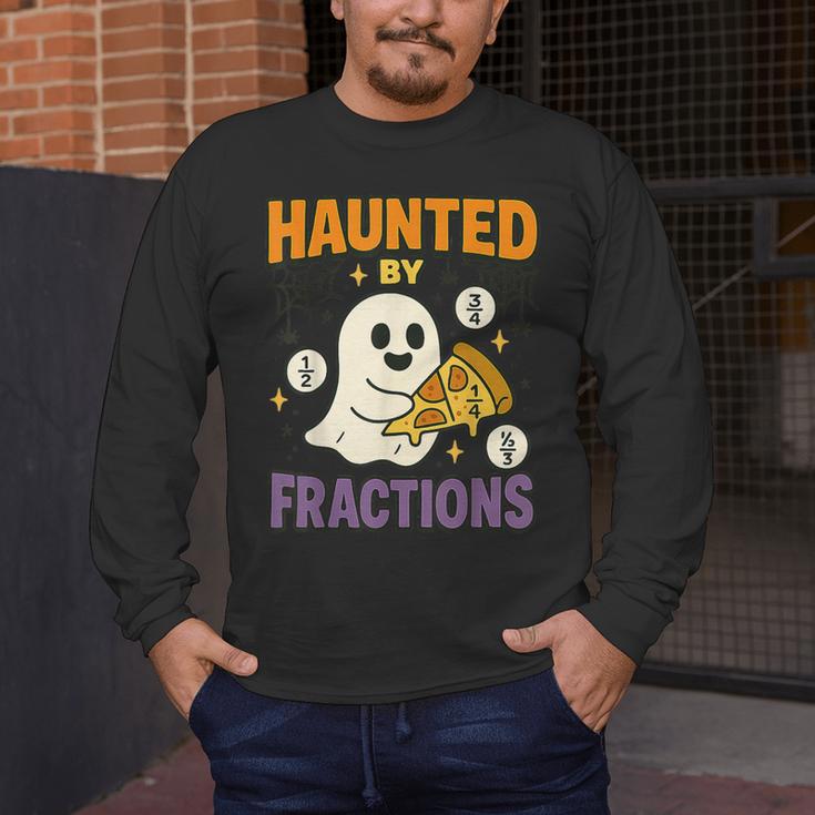 Haunted By Fractions Math Halloween Teacher Men's Long Sleeve T-Shirt, funny design Haunted By Fractions Math Halloween Teacher Men's Long Sleeve T-Shirt, funny design