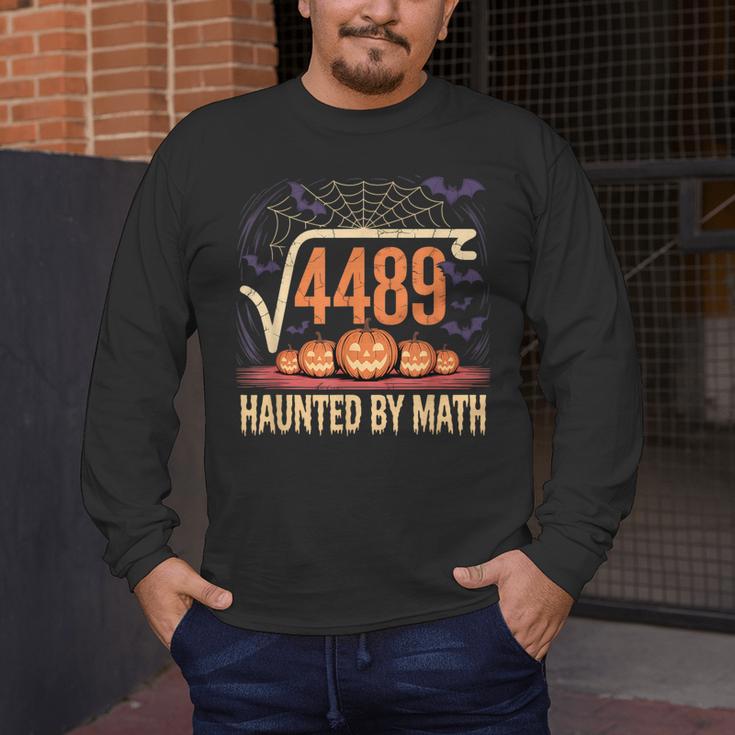 Haunted By Math 67 Meme Math Teacher Square Root 4489 Men's Long Sleeve T-Shirt, funny design