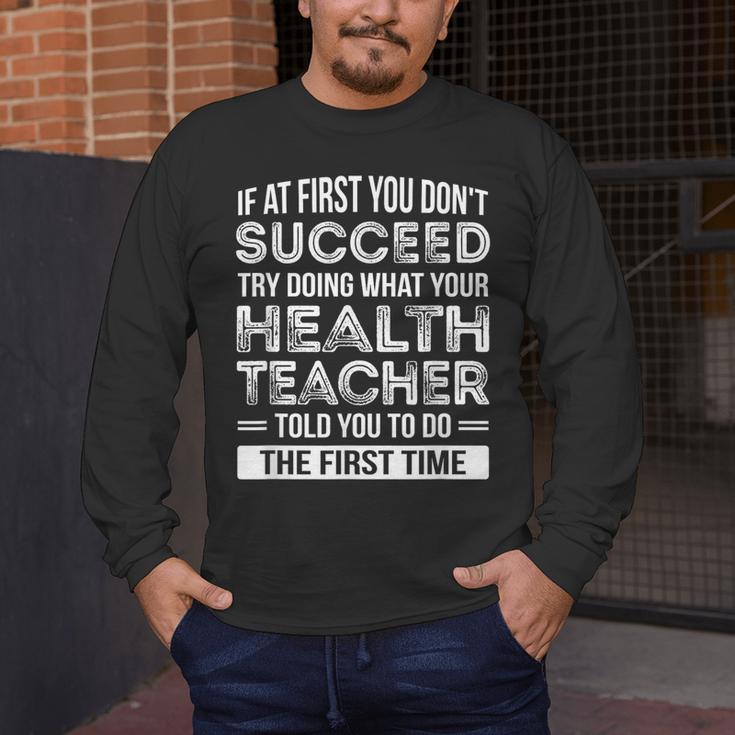 Health Teacher Tshirt Appreciation For Men Women Men's Long Sleeve T-Shirt, funny design Health Teacher Tshirt Appreciation For Men Women Men's Long Sleeve T-Shirt, funny design