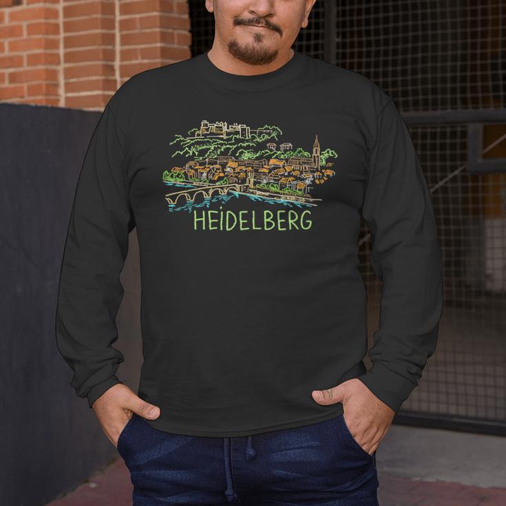 Heidelberg Germany Art Men Women Men's Long Sleeve T-Shirt, funny design