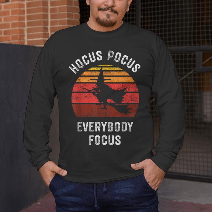 Hocus Pocus Everybody Focus Witch Halloween Teacher Women Men's Long Sleeve T-Shirt, funny design Hocus Pocus Everybody Focus Witch Halloween Teacher Women Men's Long Sleeve T-Shirt, funny design