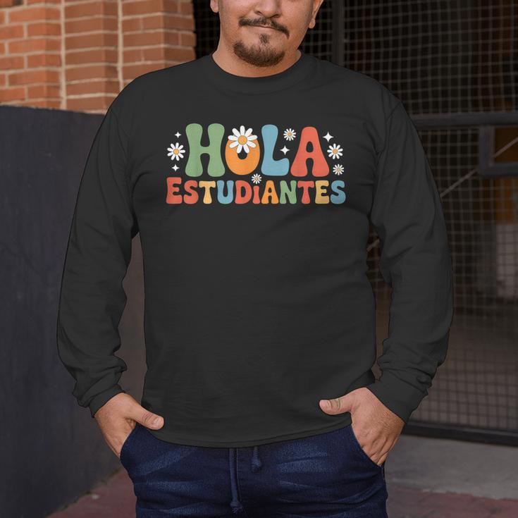 Hola Estudiantes Spanish Teacher Men's Long Sleeve T-Shirt, funny design Hola Estudiantes Spanish Teacher Men's Long Sleeve T-Shirt, funny design